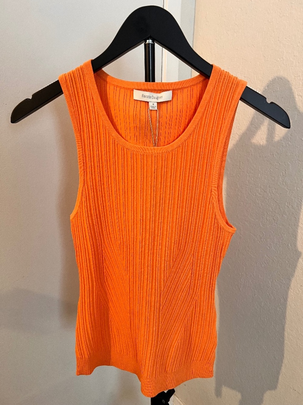 NWT Favorite Daughter Kennedy Ribbed Tank Top Size Medium in "Creamsicle"